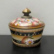 Fenton Mosser Strawberries Basket Candy Dish Box Ltd Ed #2/17 J K Spindler