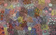 Michelle Possum Nungarrayi, Aboriginal Art 203cm X 127cm COA Supplied
