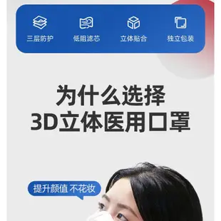 【罩安】現貨 成人口罩 3D立體 醫用級國潮口罩 一次性中國紅口罩 獨立裝 拋棄式口罩 YWC3