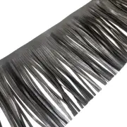 2 Yards PU Leather Fringe Trim 6 Inch Sewing Tassel Trim for DIY Craft Clothi...