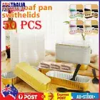 50x Mini Loaf Pans with Lids 200ml Loaf Baking Pan Aluminum Foil Tin Liners Tray