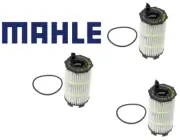 Set of 3 Oil Filter Kits for Audi S5 S6 S8 Q7 A6 A8 QUATTRO 4.2L V8 - MAHLE OEM