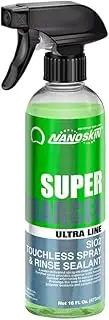 Nanoskin Ultra Line Super Charger SiO2 Touchless Spray-On/Rinse-Off Sealant 16 oz - Car Wash Paint & Glass Spray for Car Detailing | Safe for Cars, Trucks, Motorcycles, RVs & More | 100:1 Dilution