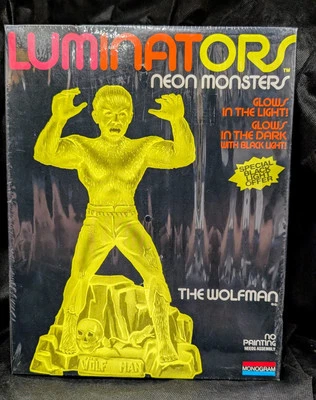 MONOGRAM LUMINATORS MONSTERS The Wolfman MODEL KIT Universal Horror Lon Chaney