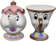 Beauty And The Beast Mrs Potts & Chip Salt & Pepper Shakers Ceramic Gift Boxed