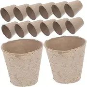 FONDOTIN 100Pcs Peat Pots for Seedlings Gardening Nursery Cups with Markers for Indoor and Outdoor Starting and Growth
