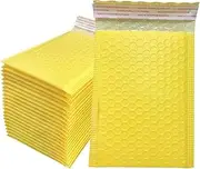Bubble Envelopes，Mailing Bags， 50Pcs Bubble Mailers Padded Envelopes Bulk Bubble Lined Wrap Polymailer Bags for Shipping Packaging Maile Self Seal(Yellow-50pcs,18 * 23cm)