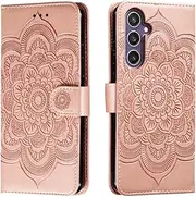 [shingtomua] for Samsung Galaxy A35 5G Case Wallet with Card Holder Kickstand Magnetic Soft Leather Flip Fold Case for Samsung A35 5G Cover (Pink)