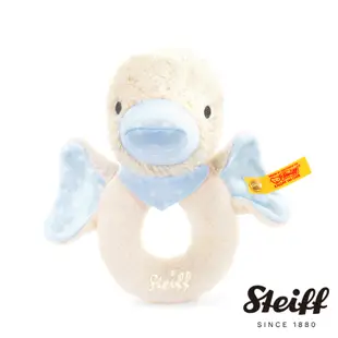 STEIFF德國金耳釦泰迪熊 Gadwall Grip Toy 有機棉鴨 嬰幼兒手搖鈴