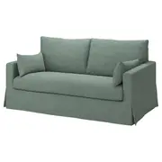 HYLTARP 2-seat sofa-bed, Hemmesta grey-green