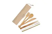 WHITE MAGIC ECO BASICS REUSABLE BAMBOO CUTLERY SET