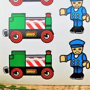 Vintage BRIO Sticker Sheet Locomotive Train Conductor Crossing Signs Lot 86 Pcs