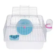 Portable Hamster Cage Mouse Cage Rodent Cage With Drinking Bottle And Feeding