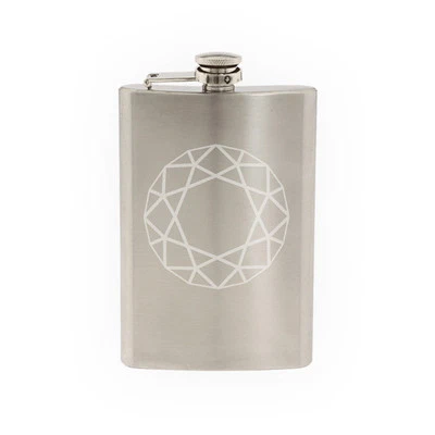 Diamond Design #2 - Jewellery Decoration Mineral Fractal-8 oz etched flask