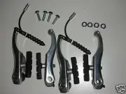 1 Pair BIKE BICYCLE NEW Mountain Bike Aluminum Silver V Brake Front and Rear