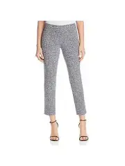 NWT Nic + Zoe Womens Navy High-Rise Pattern Ankle Pants Size 14 $148 M421