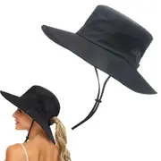 Bucket Hat Wide Brim Sun Hat Anti-UV Protection Hiking Fisherman Breathable Hat