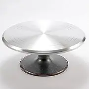 14 Inch Aluminum Rotating Cake Turntable, Revolving Cake Stand Cake Spinner Baking Display Tray Plate Tools Accessories for Cupcakes, Pastries and Cake Decorations, Baking Decorating Supplies Kit