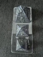 3 Pcs Set Ancient Egyptian Pharaohs Metal Pyramids Collectible Antique Gift