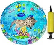Mat D'eau De Chat, Tapis Sensoriel D'eau De Chat - Avec Un Tapage De Chat De Design Animal,Artefact De Refroidissement, Tampon Gonflable Épaissis, Jeu D'eau Pour Enrichissement Des Chiens