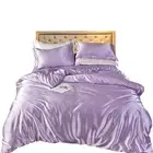 Beddings Lilac Au Single Size Satin Smooth Duvet Cover Set Polyester fabric,poly