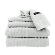 Bas Phillips Elouera 6 Piece Silver Towel Pack