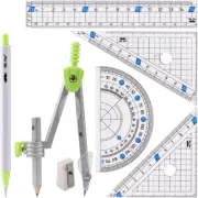 - Geometry Set, 7 Pcs, Compass for Geometry Compass Math, Geometry Kit with Stor
