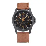 Nylon Band Casual Style Quartz Watch Date Display Men Wrist Watch