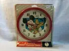 Mickey Mouse & Pluto Walt Disney World Character Clocks Lorus Quartz Wall Clock