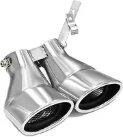 1 PCS Compatible For Benz C-Class W203 C200 Car Stainless Steel Rear Dual Exhaust Muffler Tip Tailpipe Nozzle