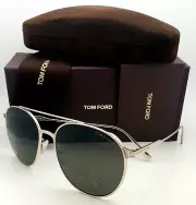 New TOM FORD Sunglasses Tomasso TF 691 28A Gold AVIATOR Frames with Grey Lenses