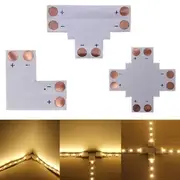 2pin LED Connector T Shape Corner For 8mm 5050/3528 LED Strip Light 15696 +