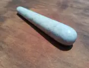 Jade massage wand, White Purple untreated natural stone, body cervical yoni care