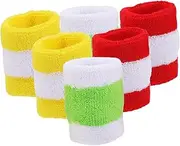 POPETPOP 3Pairs Sports Wrist Brace Elastic Arm Band for Exercise Sweat Absorbing Protector for Volleyball Running and Outdoor Activities