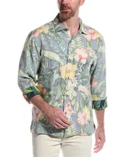 Tommy Bahama Midnight Hibiscus Linen Shirt