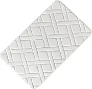 Non Slip Bath Mat Embossing Coral Velvet Bedroom Rug Solid Colors Floor Mats Sponge Non-Slip Bath mat Non Slip Mat (Color : X L.Gray, Size : 500MMx800MM)