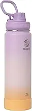 TAKEYA Actives Water Bottle - 24 oz, Ombre Golden Hour - Insulated, Stainless Steel, Double Wall, Sweatproof, Spout Lid, Leak-Proof, Dishwasher Safe, BPA-Free