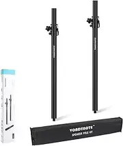 Vondynote Set of 2 Speaker Poles for Subwoofer Height Adjustable Fit M20 Threaded Mount and 35mm Mount Speaker Extender with Carry Bag