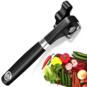 Stainless Steel Can Tin Opener Ergonomic Safety Manual Comfy Grip Kitchen Tool