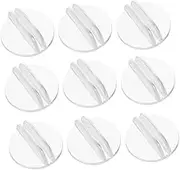 50pcs Transparent Round Place Card Holders Sturdy Game Card Stands for Table Numbers Name Tags Menu Displays and Memo Clips Reliable and Versatile for Home Office Use