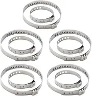 Universal Axle Boot Clamps - Pack of 10 20 mm to 120 mm Clamp Ear Clamp, Stainless Steel CV Hose Clamps Set, 5 x Large 5 x Small Axle CV Joint Boat Clamp Kit
