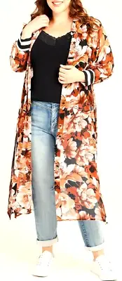 TS TAKING SHAPE plus size S - M / 18 Chiffon Floral Phoenix Shirt NWT rrp$160!