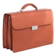 Swiss Mobility 49545807SM 5" x 5" x 12" Leather Briefcase - Cognac New