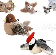 Flappychase - Flappy Chase Cat Toy, Flappychase Interactive Cat Toy, Flappy Chase Brid with Catnip, Chirping Bird Cat Toy Flapping Wings, Chirping Bird Cat Toy Flapping Wings 3 Modes (A+D 2 Pcs)