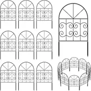 Garden Fence, Rustproof Metal Pet Fence Outdoor Decorative Fences Garden Fence Panels Animal Wire Barrier 10 Decorative Rustproof, Ground Protection Wire Edging for Yard Decor
