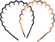 Minkissy Teeth Headpiece 2pcs Teeth Headbands, Zigzag Shark Tooth Anti- slip Hair Comb Head Band Wavy Accessory for Students Women Shark Tooth Comb
