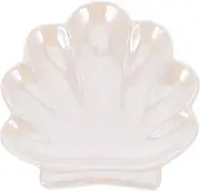Levemolo Shell Shape Ceramic Jewelry Tray Trinket Dish and Ring Holder Easy to Clean Decorative Storage for Home Decor present for Moms and Friends