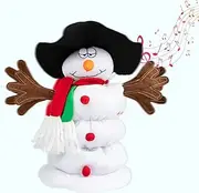 Gfilay Singing and Dancing Snowman Plush Toy,Musical Santa Snowman Doll with 6 Christmas Songs for Christmas Animated Stuffed Decoration