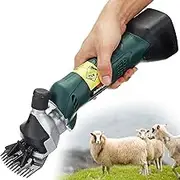 Cordless Sheep Shears, Professional Rechargeable Electric Sheep Shears Clipper, Trimmer Animal Hair Clipper for Goats Alpaca Llamas Rabbits Sheep Cattle, Farm Livestock Olive