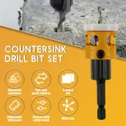 Countersink Drill Bit Set with Adjustable Depth Stop Quick Change pavTc